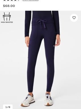 Figs High-Waisted Navy Slim Leggings